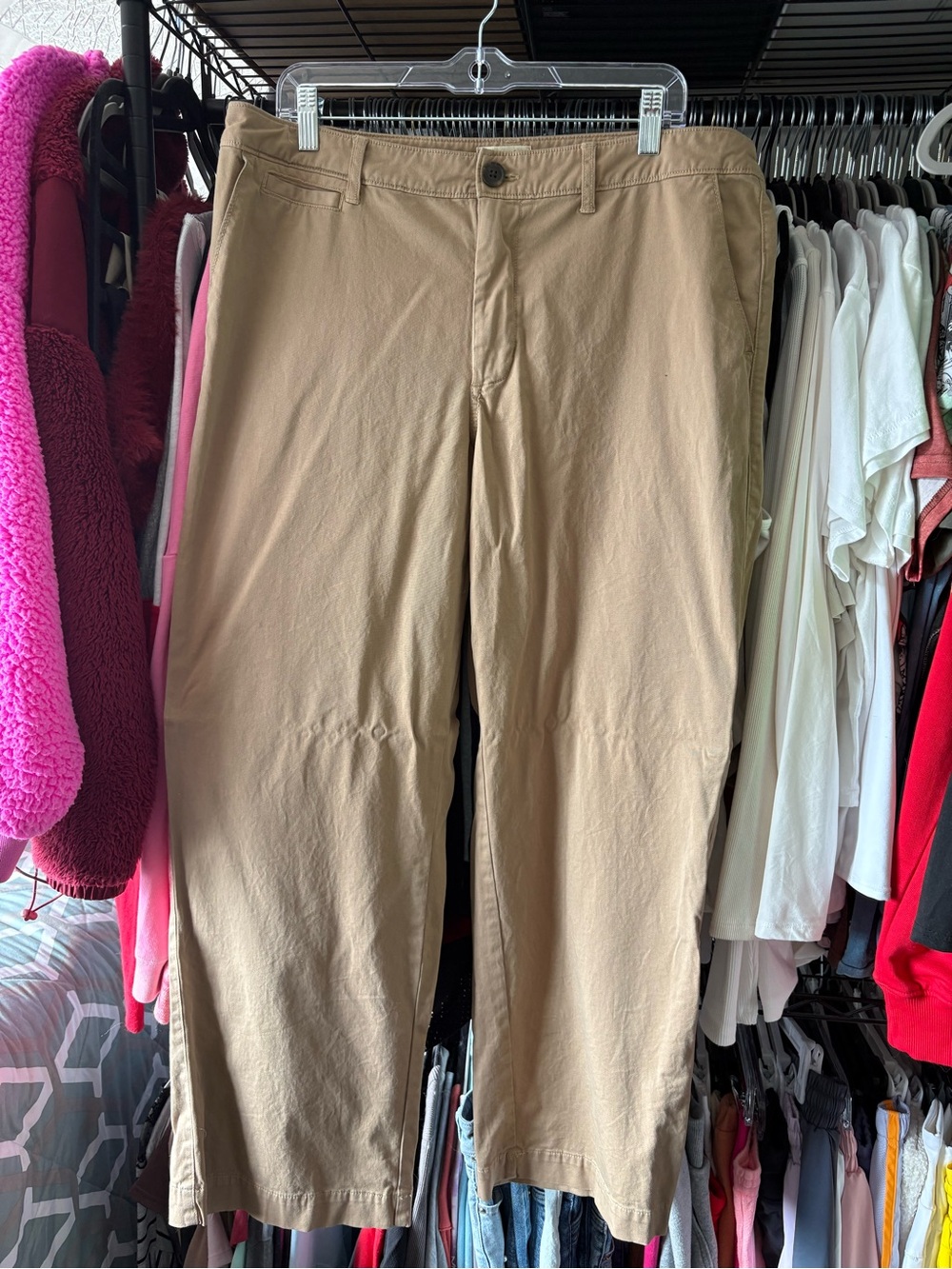 Women  Classic Stretch Chino Pants in Khaki